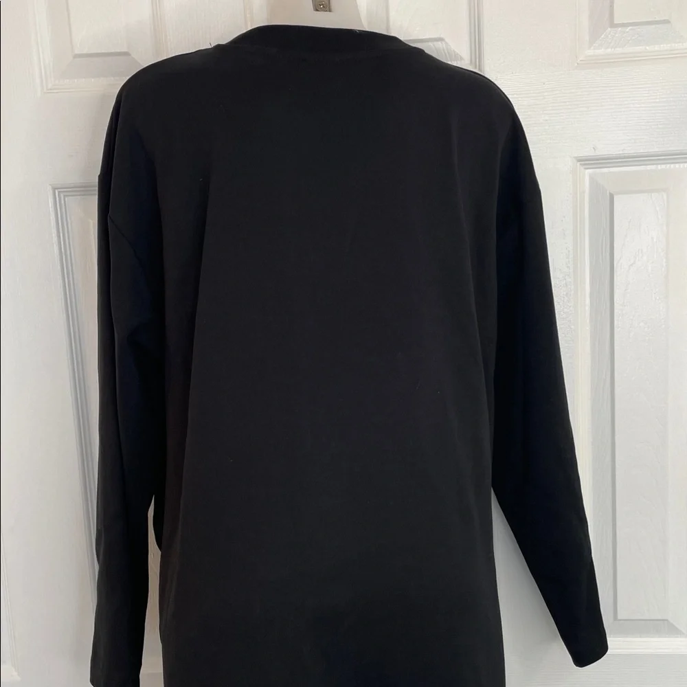 ZARA LONG RUCHED BUTTON-DOWN OVERSIZED COCOON STYLE CARDIGAN JACKET BLACK SZ M
